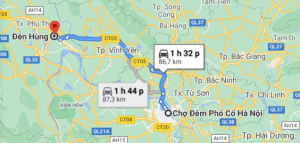 Lộ trình thuê xe đi Đền Hùng Phú Thọ